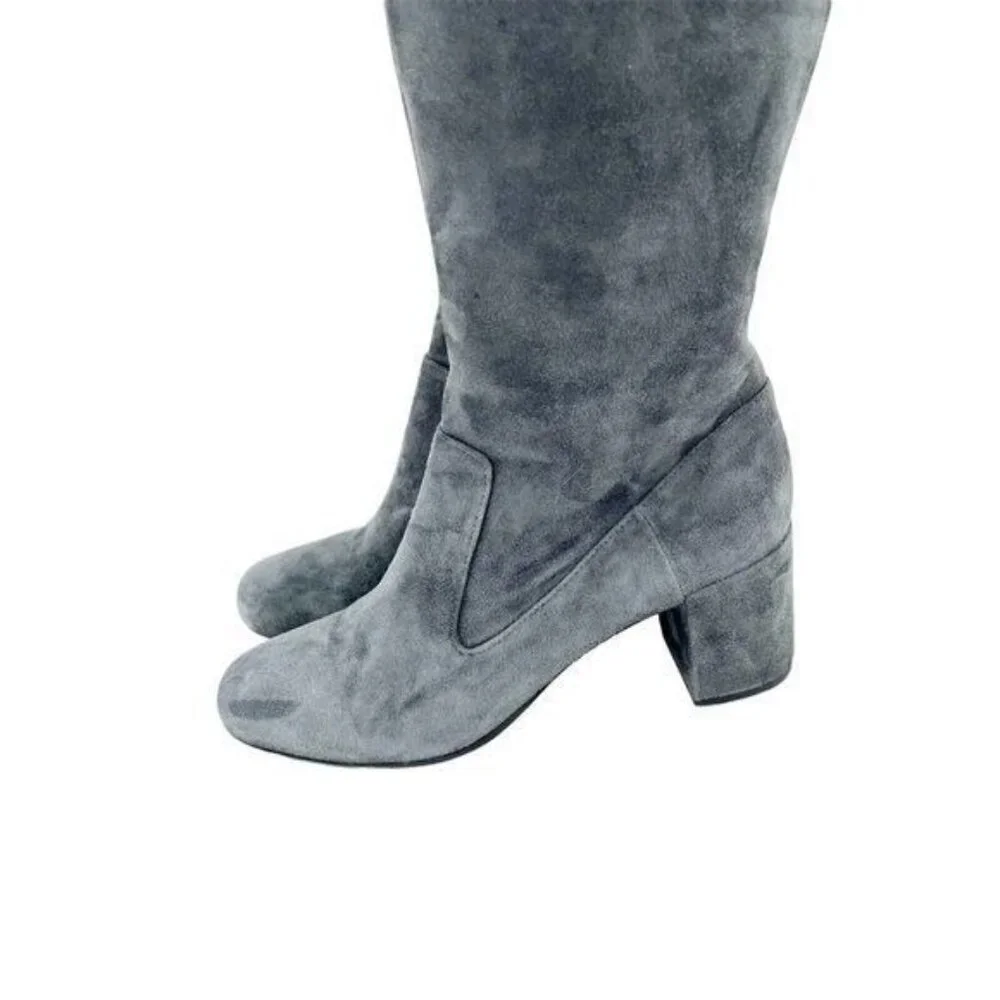 VINCE Blythe Grey Suede Leather Over the Knee Boots NEW SZ 8 NEW